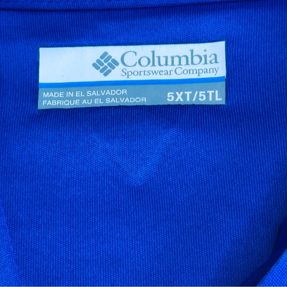 Columbia Terminal Tackle Hoodie Mens 5XT Blue PFG Omni-Shade Sun Shirt 50 UPF - Picture 9 of 9